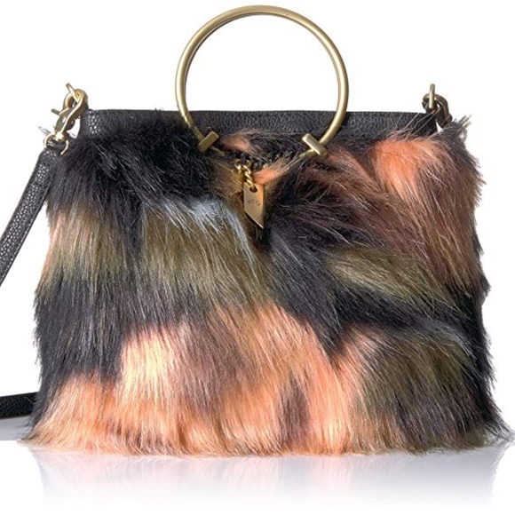 Anthropologie Handbags - Foley & Corrina City Blooms Fur Ring Satchel